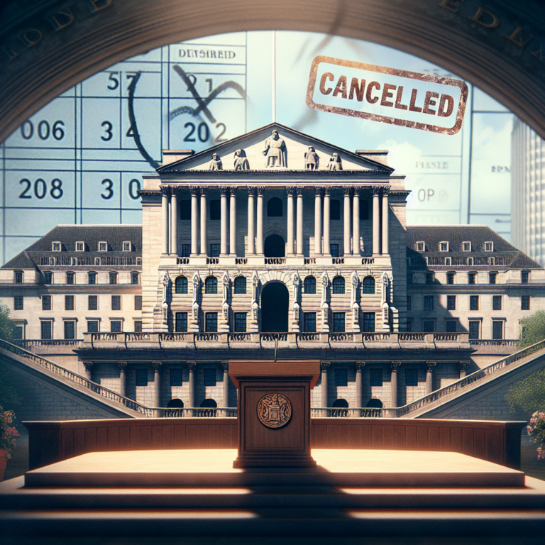 “Breaking: Bank of England Maintains Rates Decision for June 20, Cancels Pre-Election Speeches”