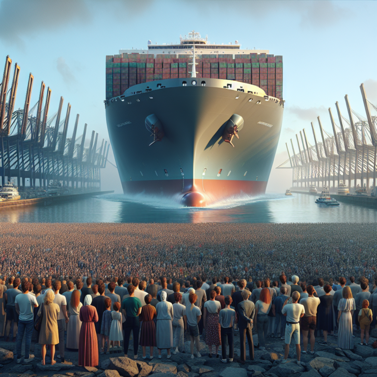 “Jersey’s Port Trials Berthing for Impressive Third-Largest Vessel – See the Spectacle!”