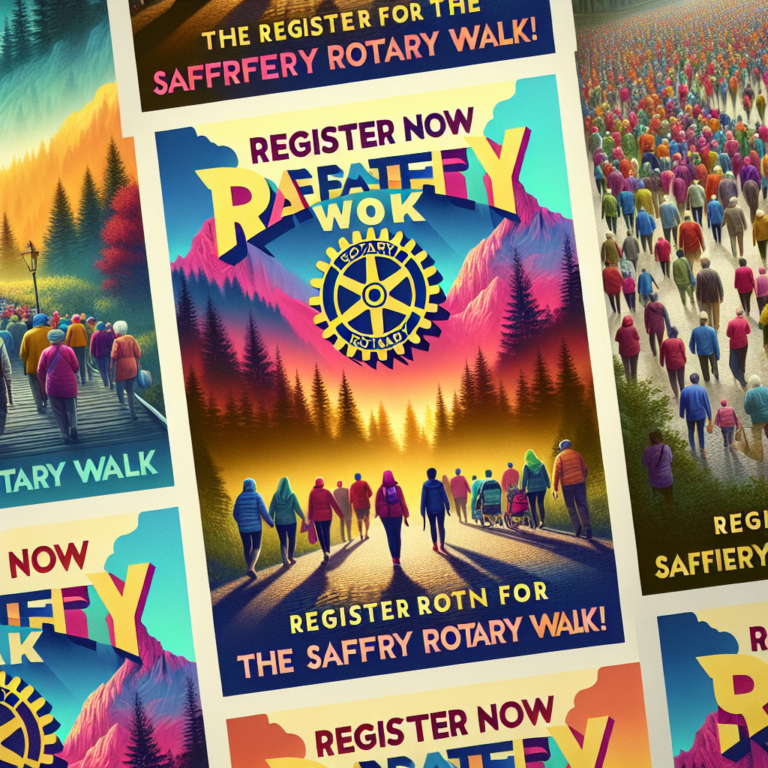 Urgent Reminder: Register Now for the Saffery Rotary Walk!