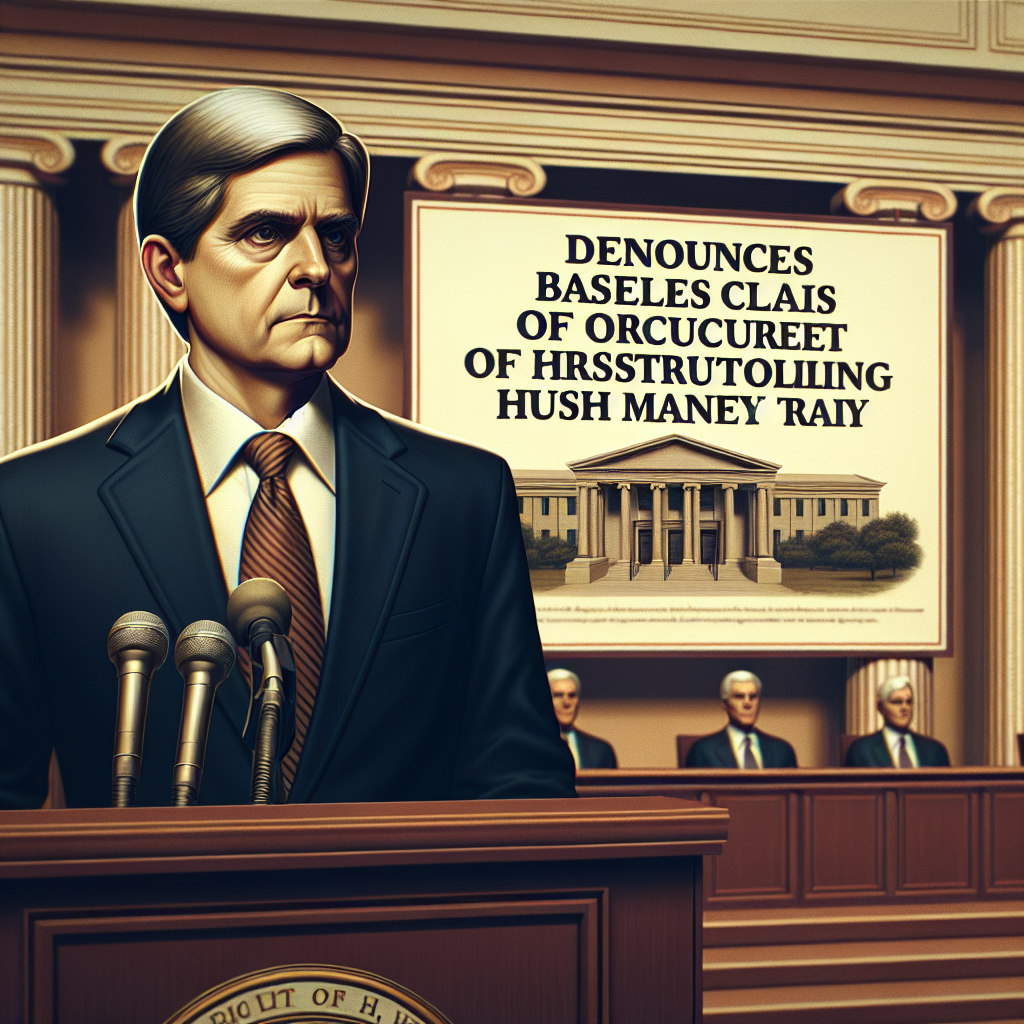 “AG Garland Denounces Baseless Claims of Orchestrating Trump Hush Money Trial”