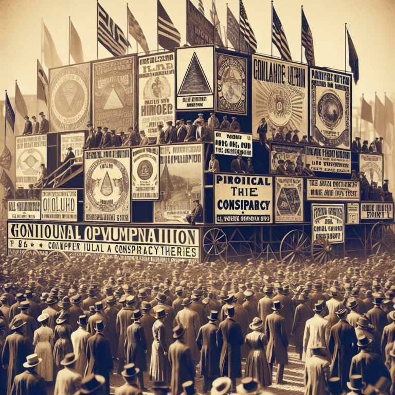 Uncovering the Truth: Vintage Photos Unveil Parade Stands Promoting Conspiracy Theories