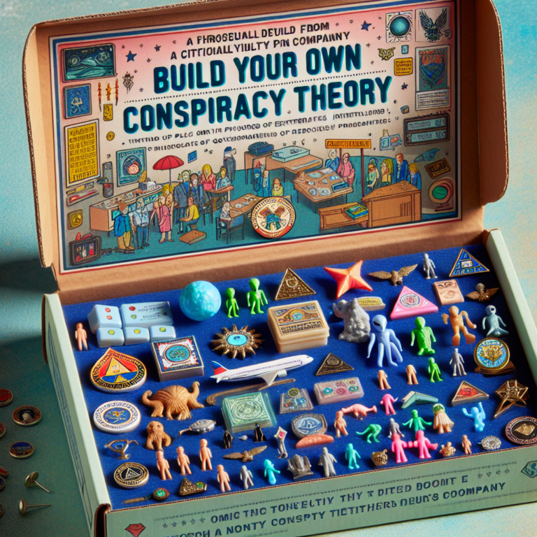 Uncover the fun with Dissent Pins’ ‘Build Your Own Conspiracy Theory’ kits