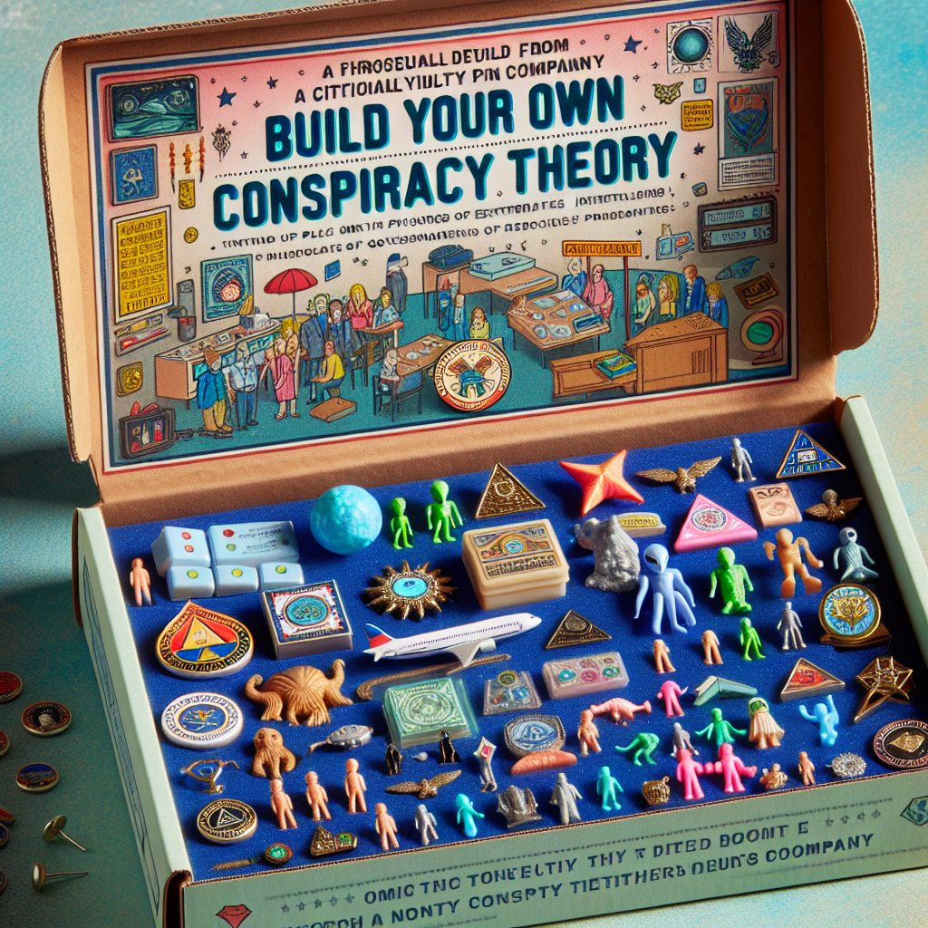 Uncover the fun with Dissent Pins’ ‘Build Your Own Conspiracy Theory’ kits