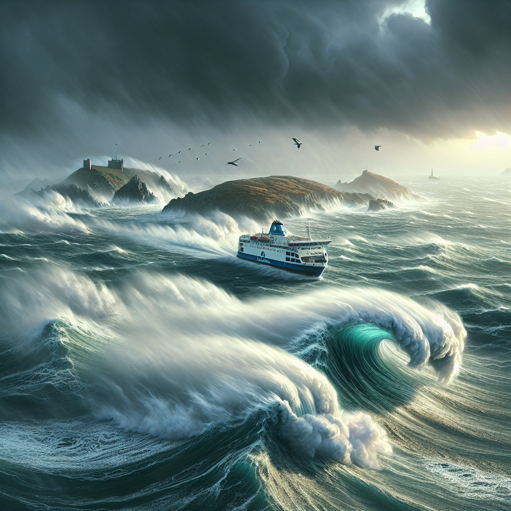 “Ferry Services Disrupted in Channel Islands Due to Storm Kathleen”