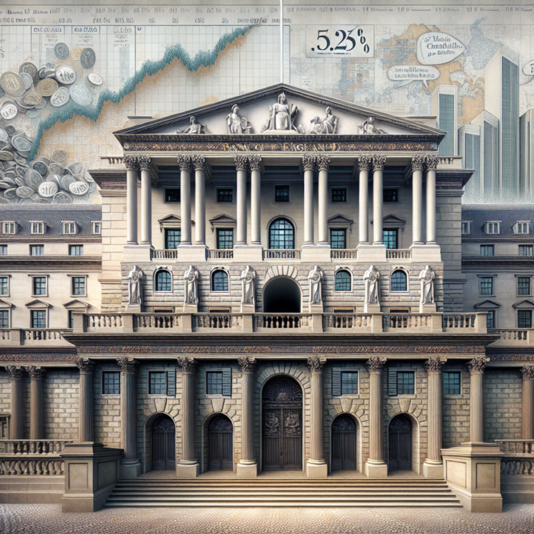 “Bank of England Maintains 16-Year High Interest Rate of 5.25% Amid Decrease in Inflation”