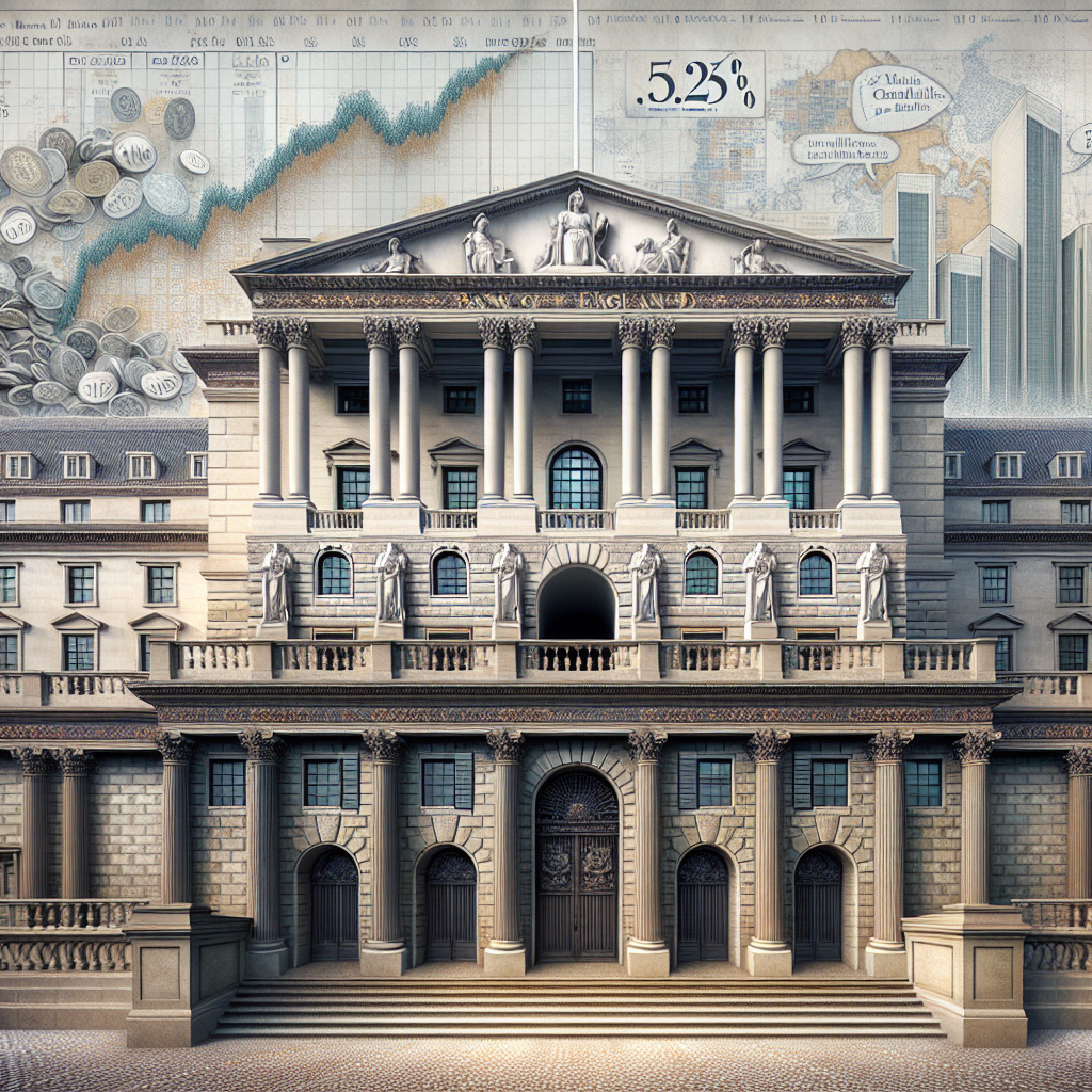 “Bank of England Maintains 16-Year High Interest Rate of 5.25% Amid Decrease in Inflation”