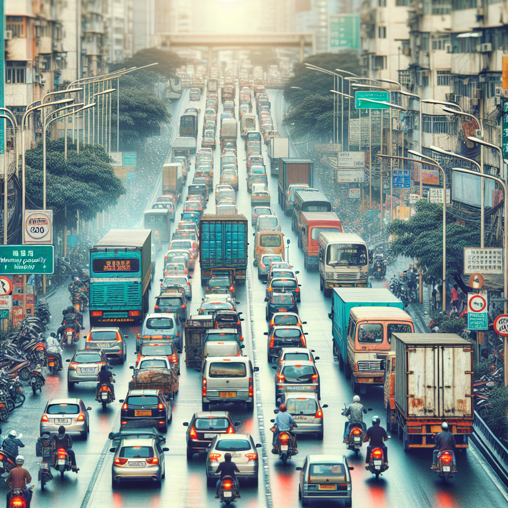 “Town roads overwhelmed by traffic chaos, reaching maximum capacity”