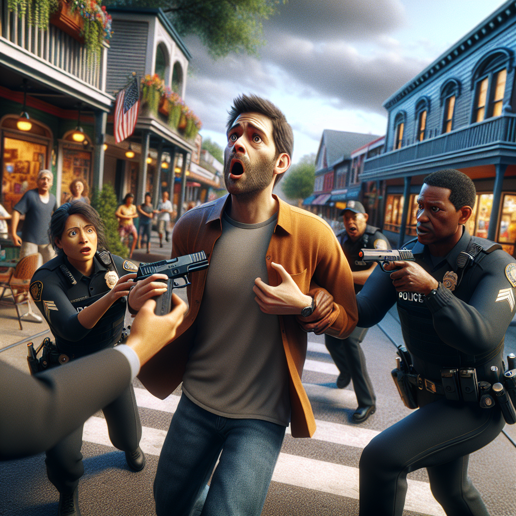 “Shocking Incident: Man Arrested for Carrying BB Gun in Busy Town Center”