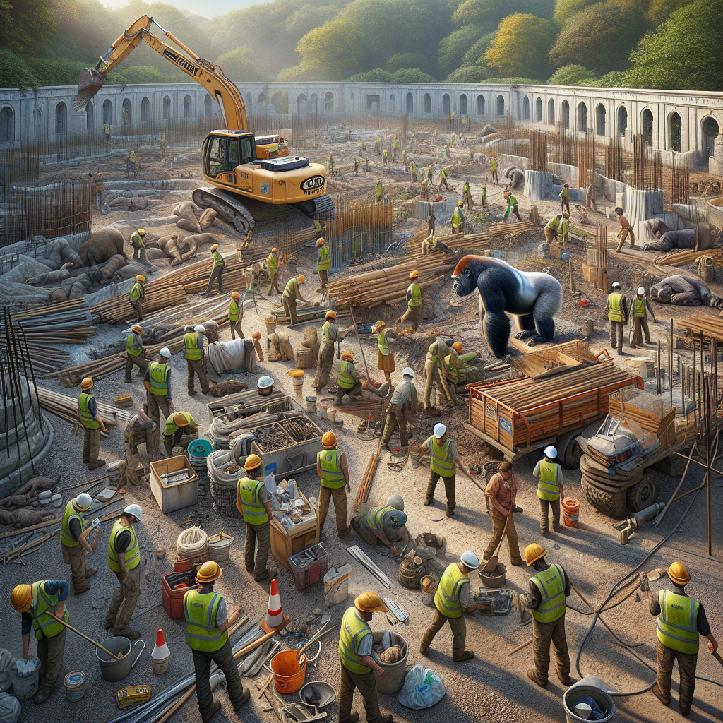 “Exciting Progress: Construction Begins on Jersey Zoo’s New Gorilla Habitat!”