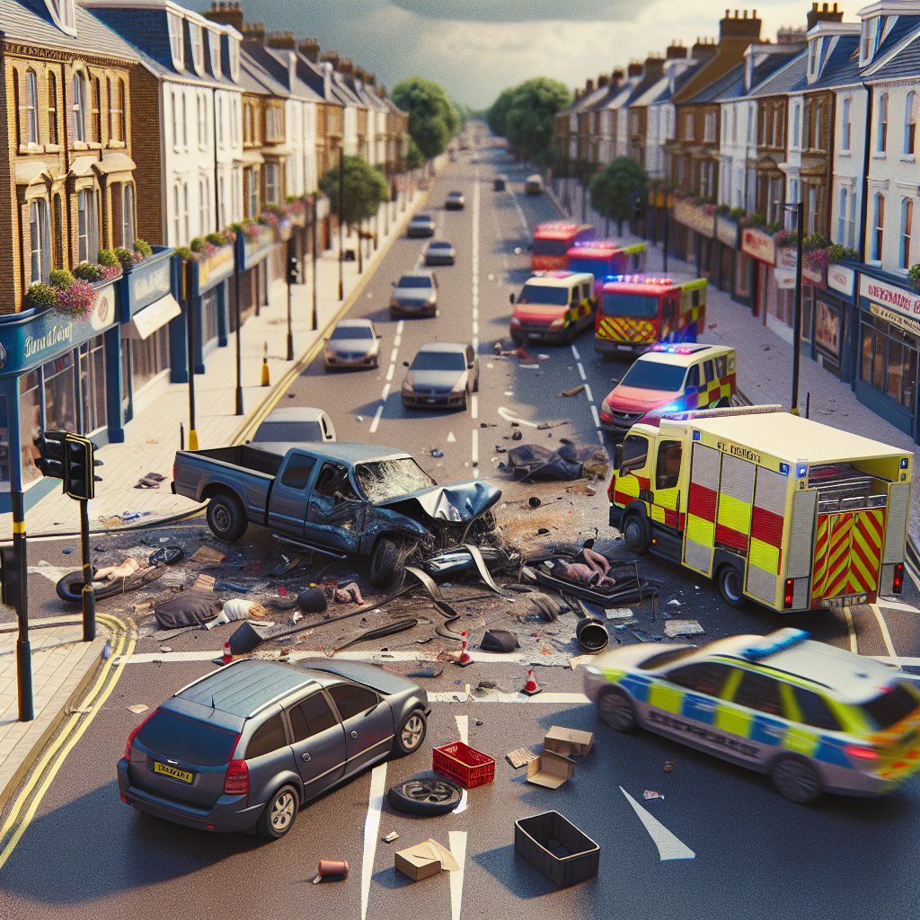 Multiple Injuries Reported in Jersey Crash Between Pick-Up Truck and Car