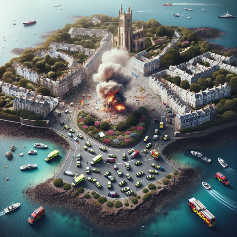 “Jersey Explosion Site Cordon Reduced – Latest Updates!”