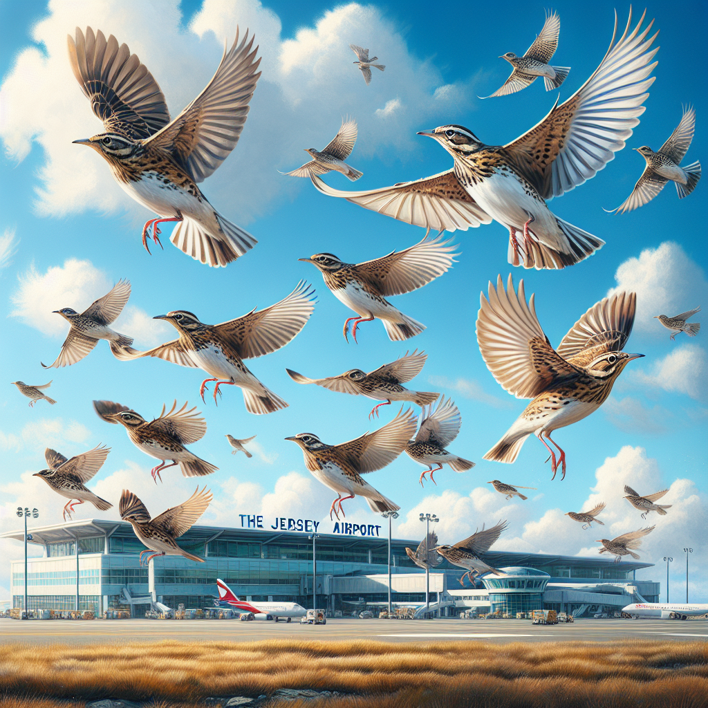 “Discover the Charming Skylarks Spotted at Jersey Airport!”