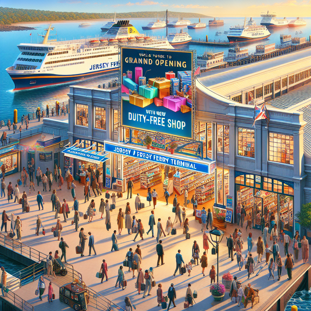 “Exciting Arrival: Jersey Ferry Terminal Welcomes New Duty-Free Shop!”