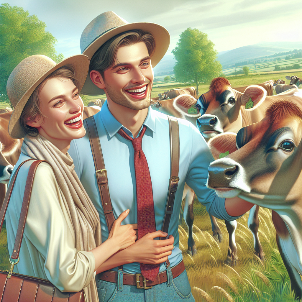 “Royal Couple in Fits of Laughter Over Playful Jersey Cows”