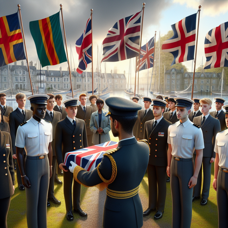 “Jersey Sea Cadets Receive Prestigious New King’s Colour from Charles”