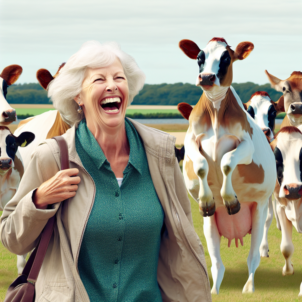 “Royal Visit Turns Hilarious as Camilla Shares a Laugh with Playful Jersey Cows”
