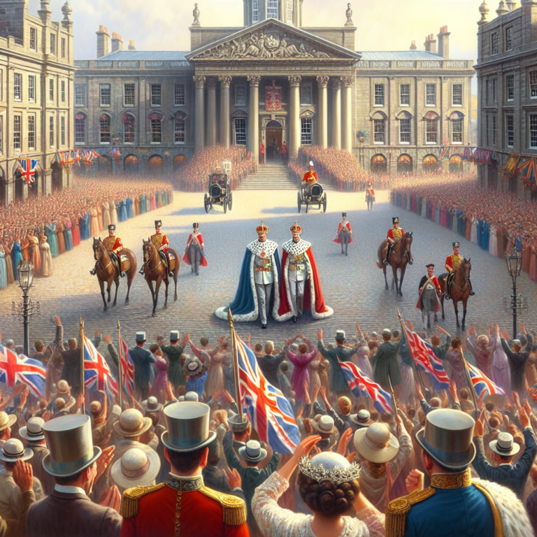 “Royal Arrival: King and Queen Grace Royal Square in Jersey’s St. Helier”