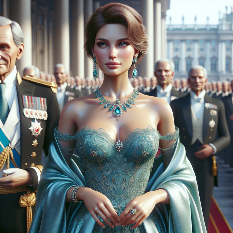 “Queen Camilla Shines in Stunning Turquoise Anna Valentine Dress During Royal Visit with King Charles”