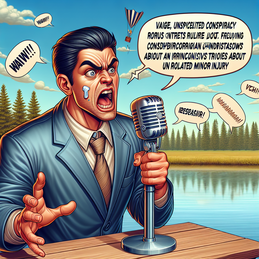 “Alex Jones lashes out at baseless conspiracy theories surrounding Trump’s minor ear injury!”