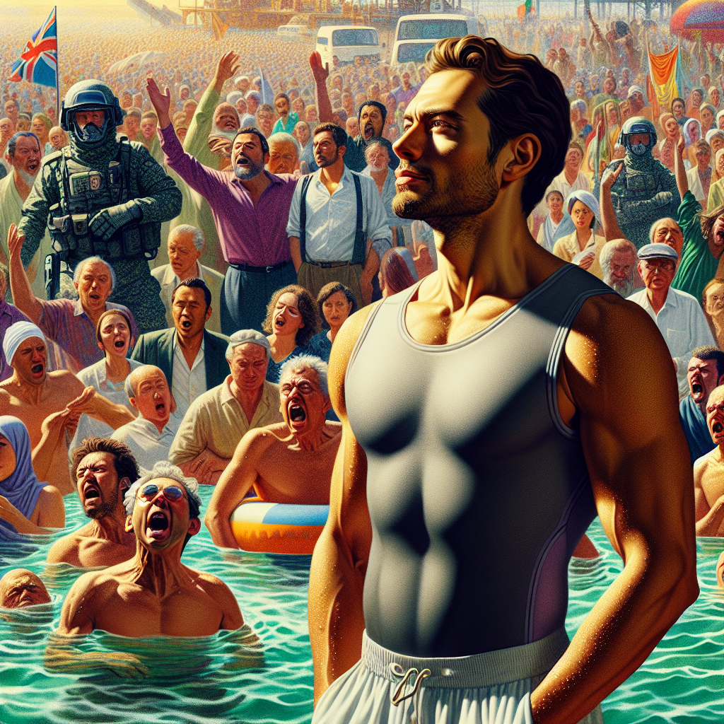 Controversial Andrew Tate swimsuit photo sparks outrage among right-wing conspiracy theorists