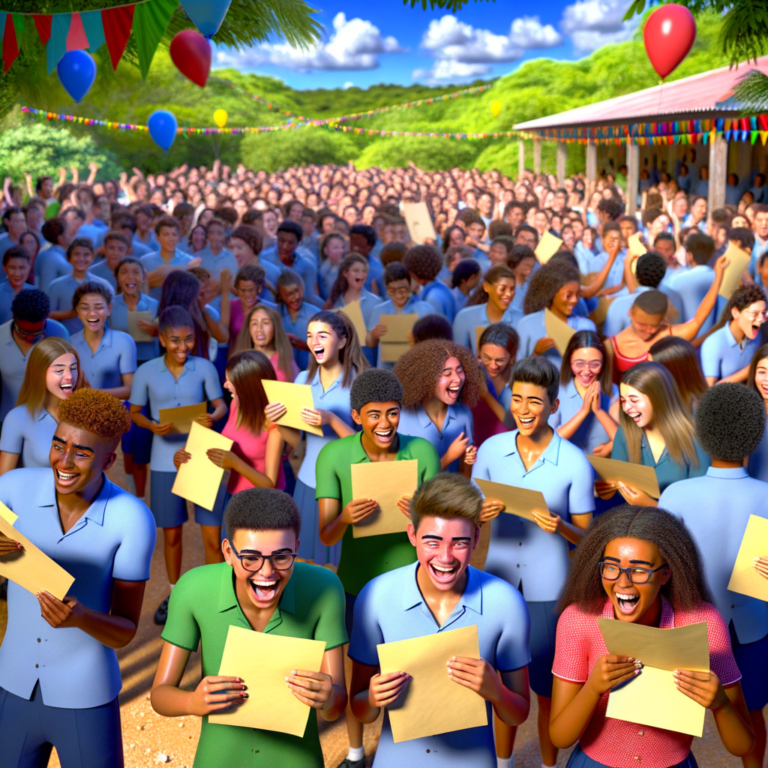 “Excitement Unleashed: A-Level Results Day Sees Envelopes Opened Across the Island!”