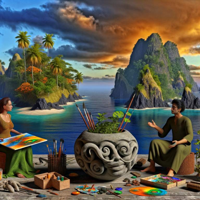 Unveiling the Unique Bond: Two Artists, Two Islands, and a Surprising Concrete Pot!
