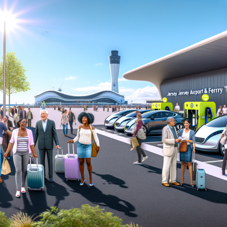 “Exciting News: Electric Vehicles Now Available at Jersey Airport and Ferry Terminal!”
