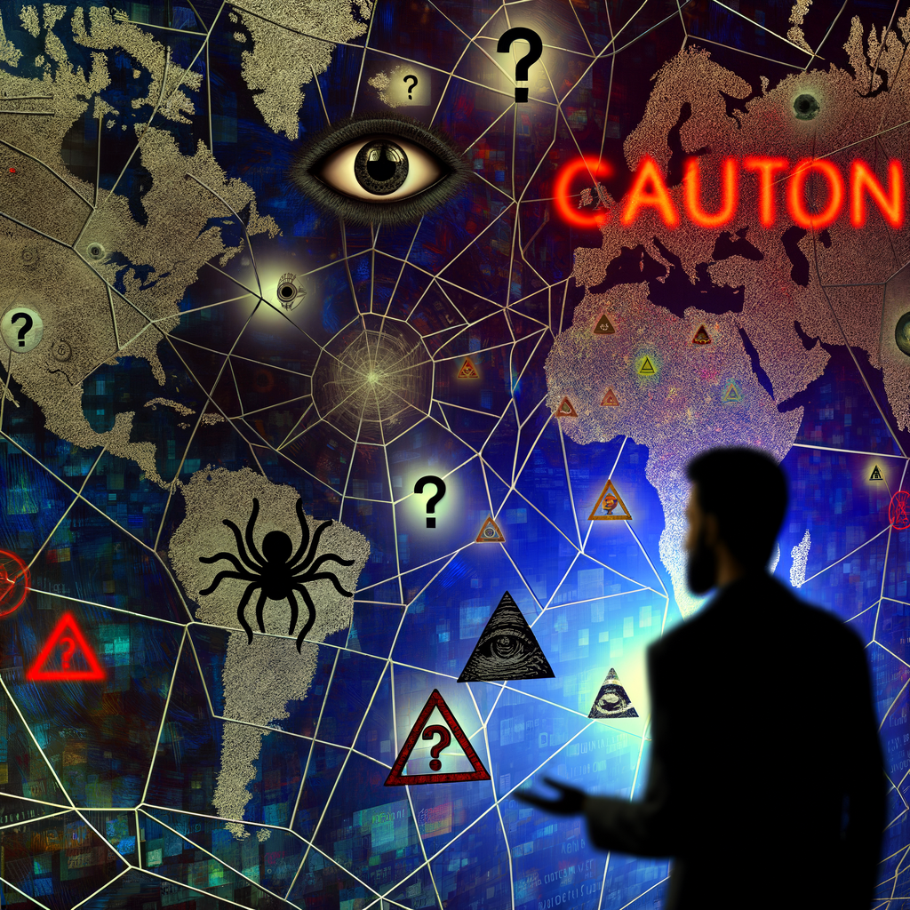 “Unraveling the Web: The Rise of Conspiracy Theories and the Call for Caution”