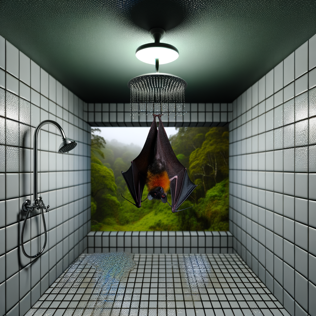 “Unbelievable Discovery: Rare Bat Spotted in Rozel Shower Room!”