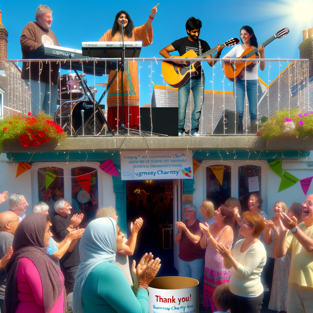 “Balcony Gigs Hit a High Note: Over £9,000 Raised for Guernsey Charities!”
