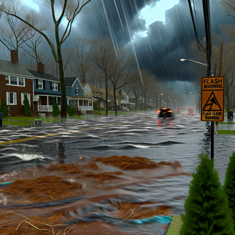“Brace for Impact: Flash Flood Warning Issued as Jersey Faces Heavy Rain This Weekend!”