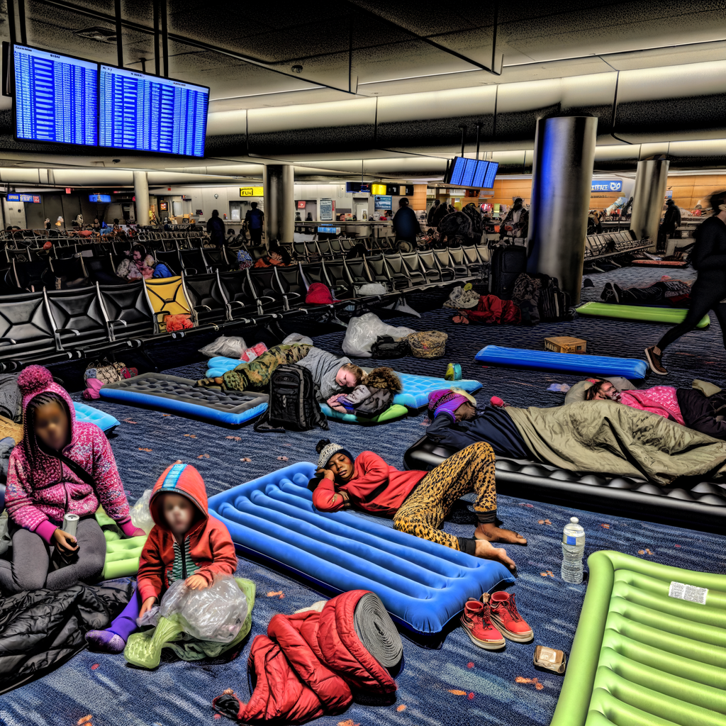 “Passengers Left Stranded at Guernsey Airport Resort to Sleeping on Air Mattresses!”