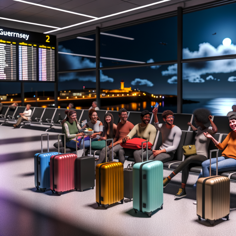 “Unexpected Adventure: Nine Jersey Travelers Stranded Overnight at Guernsey Airport!”