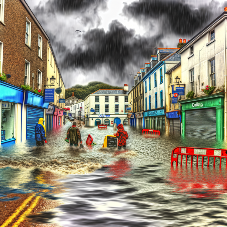 “Jersey Faces Disruption: Flooding Forces Closure of Shop and College Areas!”