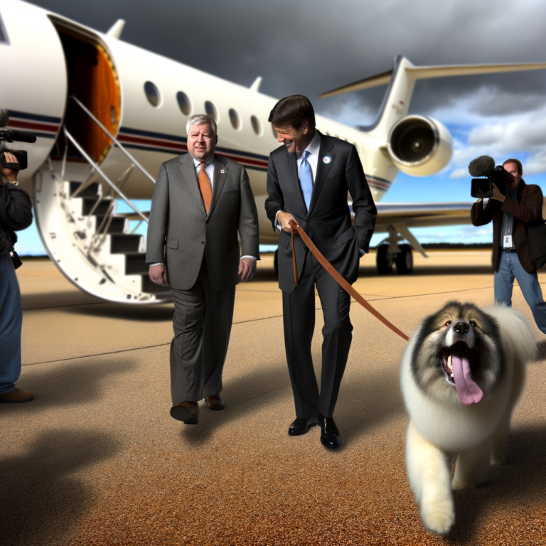 Trump Touches Down with Controversial Far-Right Figure and a Canine Twist!