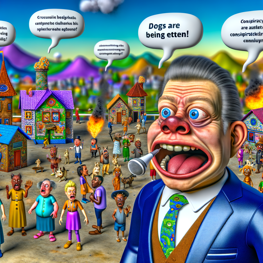 “Trump Goes Off the Rails: ‘In Springfield, They’re Eating the Dogs!’ – A Dive into His Latest Conspiracy Theories”