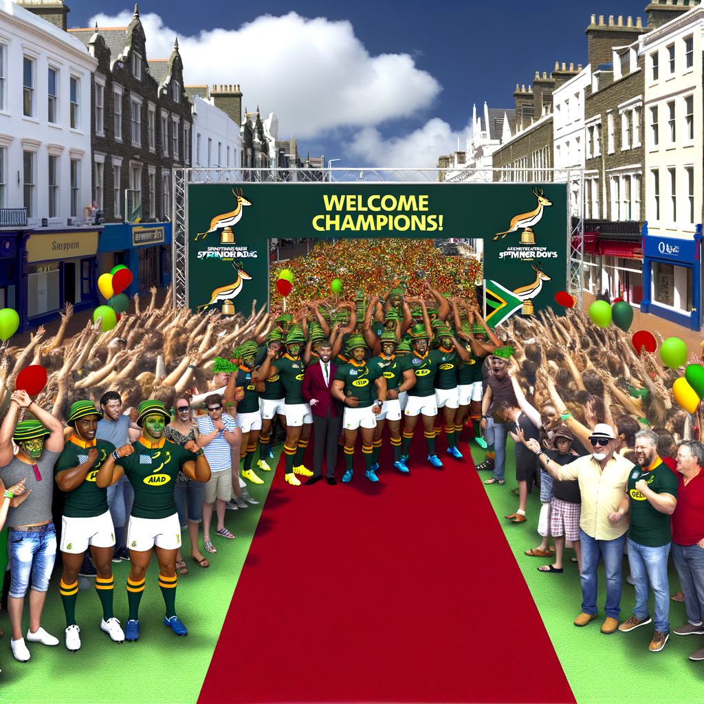 Jersey Set to Roll Out the Red Carpet for Rugby World Cup Champions, the South Africa Springboks!