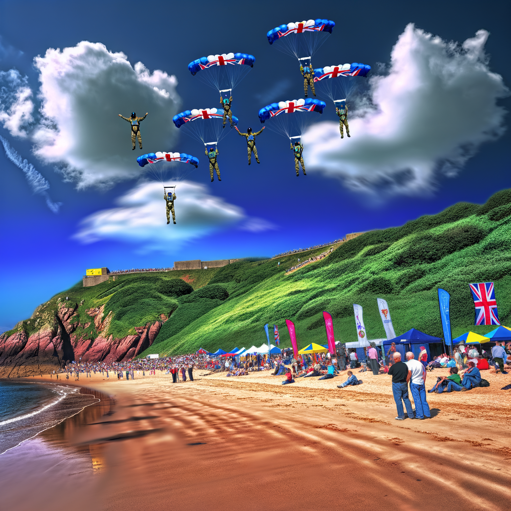 “Get Ready for an Aerial Spectacle: RAF Parachutists Set to Dazzle at Jersey Air Show!”