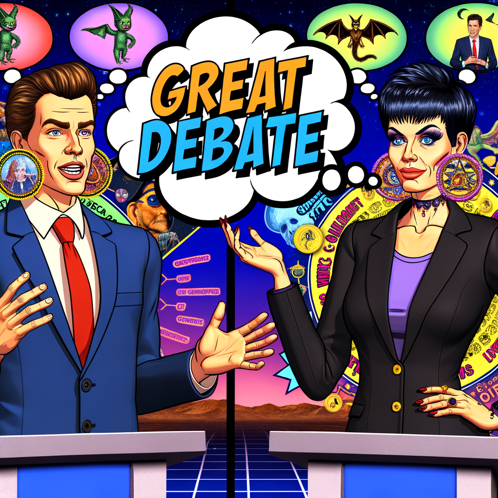 “Trump vs. Harris: A Debate Filled with Earrings, Witchcraft, and Wild Conspiracy Theories!”