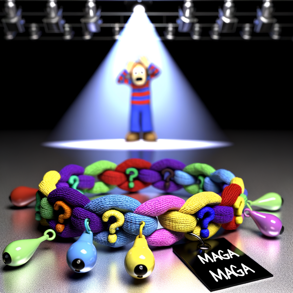 “Watch the Hilarious ‘Late Show’ Spoof Featuring a MAGA Friendship Bracelet That Unravels Trump Conspiracy Theories!”