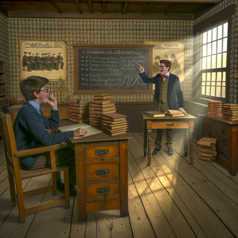 “Jersey Student Draws Fascinating Parallels Between Homework and Edwardian Era as Vintage Schoolbooks Resurface!”