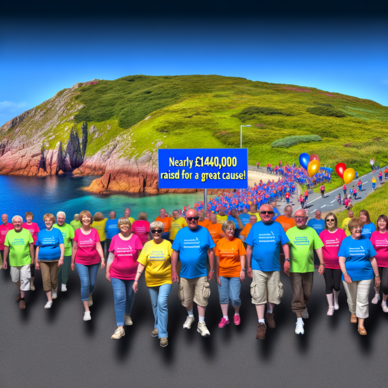 “Island Walk Success: Nearly £140,000 Raised for a Great Cause!”