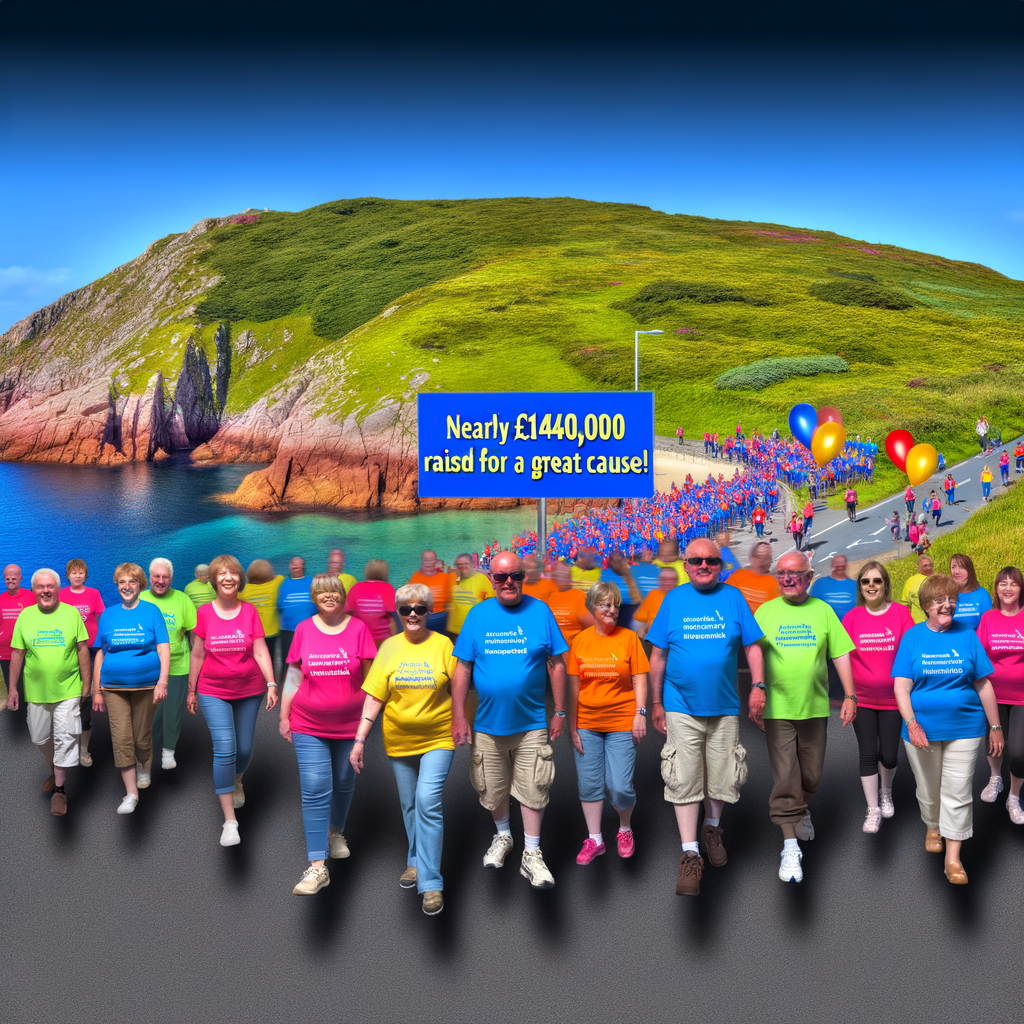 “Island Walk Success: Nearly £140,000 Raised for a Great Cause!”