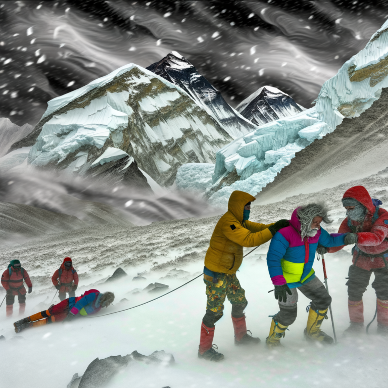 “Stranded by a Blizzard, Everest Hikers Rescued and Guided to Safety!”