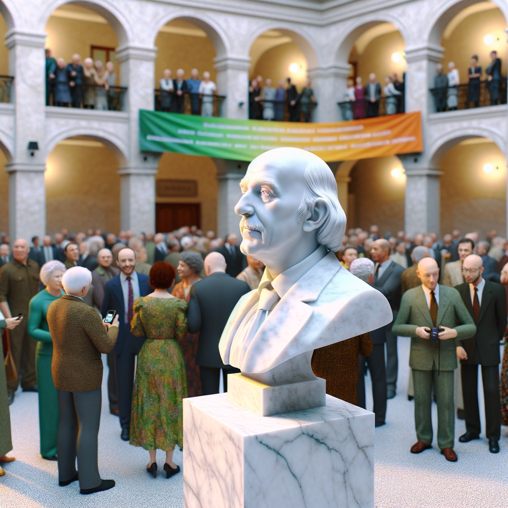 Renowned Sculptor Unveils Stunning Life-Size Bust of Victor Hugo at the Victor Hugo Centre!